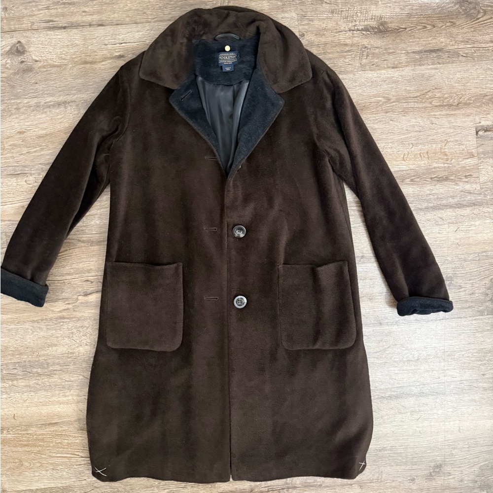 Pendleton • Wool Coat Brown Button Front Japan Li… - image 2
